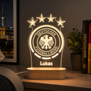 Selección Alemania escudo - Lámpara personalizada con iluminación LED 2